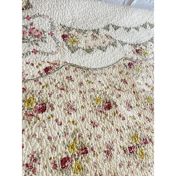 VTG LIMITED EDITION FULL QUILT LEGACY HAND CRAFTED - ROMANTIC FLORAL - Picture 9 of 9